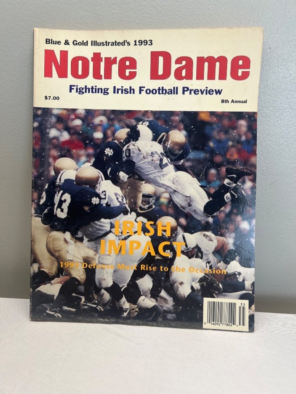 Notre Dame 1993 Football Preview Blue & Gold Fighting Irish Book Magazine